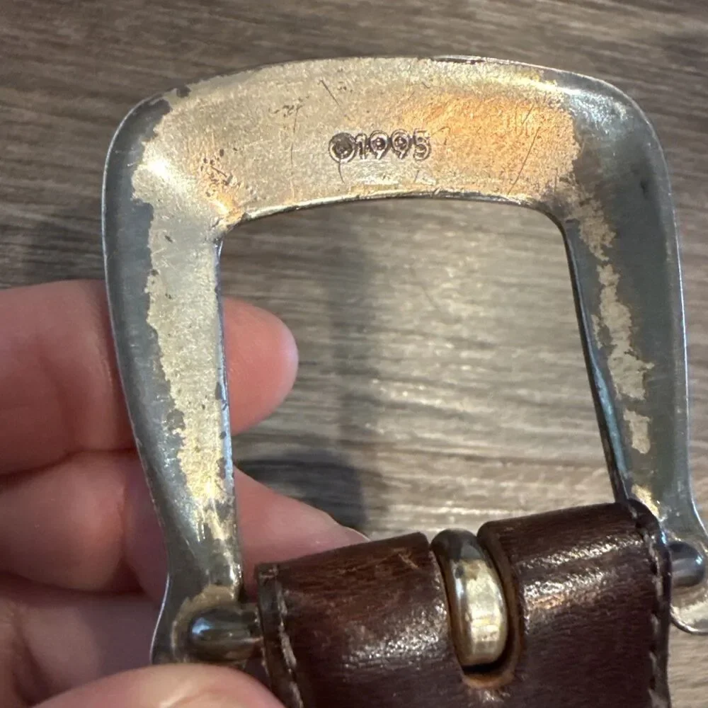 Vintage Brighton Brown Leather Belt Size L